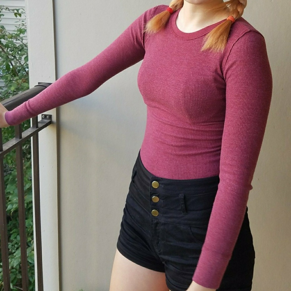 Mossimo Supply Dusty Red Long Sleeve